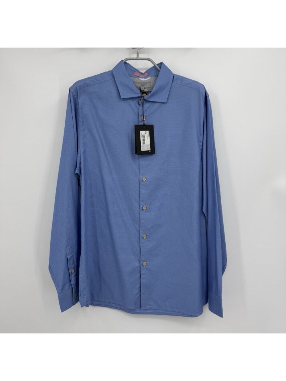 Ted Baker Men's Long Sleeve Blue Button Down Shirt size 4 L Large $149